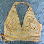 SheIn Floral Halter Top in Yellow and White Photo 0