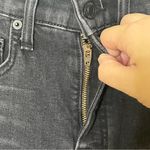 Nili Lotan High Waisted Skinny Black Jeans Basalt Wash Raw Frayed Hem Womens 26 Photo 9