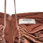 House Of CB Letitia Cocoa Brown Swirl Halter Ruched Mini Dress MEDIUM Photo 4