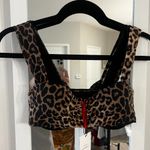 Veronica Beard 885 NWT  Balos Bikini Top Size Small Color Brown Black Photo 2