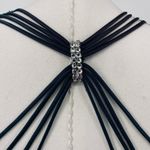 Vintage 90s Velvet Column Gown Sequin Halter Neck Strappy Back Teal Green 2 Photo 10