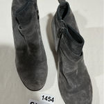 Franco Fortini Womans Lexi Gray Suede Size 10 Back Zip Bootie With Heel Photo 0