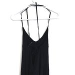 Free People FP BEACH  Shell Yeah Midi Dress Solid Black Low Back Strappy Tie Back Photo 12