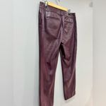 Plum Ann Taylor Factory Faux Leather Pants Size 6 EUC Purple Photo 3