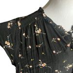 Buffalo David Bitton Womens Buffalo by David Bitton Floral Black Ditsy Flutter Sleeve Top - Sz XL Photo 5