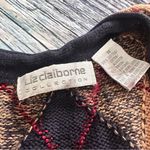 Liz Claiborne Vintage Argyle Plaid Knit Long Cardigan Sweater Photo 5