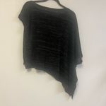 Free People  Beach Top asymmetrical cover up ribbed stripped charcoal gray size S Photo 5