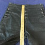 J Brand Natasha Stretch Coated Black Denim Button Fly High Rise Bermuda Shorts Photo 11