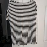 Umgee  Black and White Striped Short Sleeve Top Photo 4