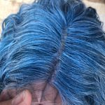Blue Long Curly Soft Swisslace Lacefront wig Photo 6