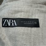 ZARA New Ivory Belted Linen Blend Lapel Collar Christmas Holiday Trench Sz M Photo 15