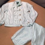 Hunt Club Silk Petite Vintage 80s Women's Satin Tracksuit Jacket Pants Photo 5