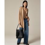 J.Crew  $158 Juliette Collarless Sweater-Blazer Tan Women's Size XXL Photo 1