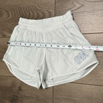Lululemon  Hotty Hot Short‎ 4" White Running Shorts OVA Logo Size 2 Tall Photo 7