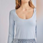 Open Edit  Smooth Edit Scoop Neck Top
Women's Light Blue Long Sleeve Top Photo 3