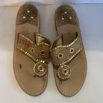 Jack Rogers  Brown tan gold sandals shoes size 9 made in Mexico SEE PHOTOS RARE Photo 10