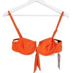 Missguided NWT Women's Ribbed Underwire Bikini Top in Orange Size 4 Photo 4