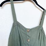 Hollister  Green Button Sleeveless Romper Size Medium Photo 2