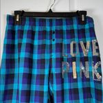 Victoria's Secret  Plaid Teal Purple VS Pajama Pants Sequin Size XS EUC #5974 Photo 1