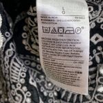 Gap  Black White Embroidered Long Sleeve 100% Cotton Blouse Women's Size Large L Photo 4