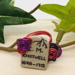 Handmade Halloween Tombstone Ring Size 7 Gray Photo 0