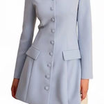 Commense Light Blue Buttoned Long Sleeve Dress Size L Photo 0