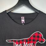 Simply Southern  Long-sleeve Cropped T-shirt Dog Mom Black Red Plaid Puppy NWT Photo 2