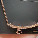 Coach  RoseGold  Pave Signature Bar Necklace 91431 NWT Photo 2