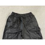 ZARA  Wide Leg Faux Leather Pull On Black‎ Pants Womens Size XS NWOT Photo 2