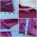 AQUA  womens burgandy mockbeck long sleeve ribbed aline swing skater dress S Photo 5