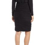 Eliza J  Ruched Long Sleeve Stretch Jersey Dress In Black Size 2 New With Tags Photo 1