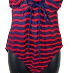 Tommy Bahama  Sea Swell V Neck Faux Wrap One Piece Swimsuit, Air Kiss Red Photo 3