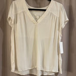 Treasure & Bond NWT  Cream V-Neck Blouse Photo 0
