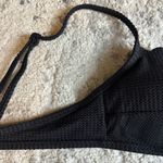 Aerie Black Scalloped Swim Top Woman's Size M Photo 3