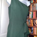 LWD by Anne Barge J’Adore Asymmetrical Ruffle Gown Size Small in Green Photo 5