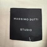 Massimo Dutti  Women's Cream and Black linen Blazer size small Photo 2