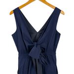 J.Crew Navy Dark Matter Poplin Jumpsuit Stretch Preppy Spring Casual Chic Size 2 Photo 6