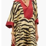 Gucci NWT. $4500  ZEBRA-PRINT SILK KAFTAN DRESS IN YELLOW MULTI IT40 US8 Photo 4
