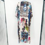 Womens Boho Hippie Beach Artsy Long Duster Kimono Cardigan‎ Kaftan Cover Up OS Blue Size undefined Photo 7
