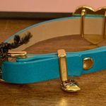 Juicy Couture  Pam & Gela Choose Juicy Teal Buckle Bracelet w Gold Heart Charm Photo 3