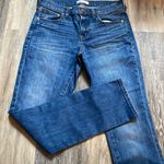 Madewell  The Slim Boyjean Straight Leg Mid Rise Dark Wash Denim Blue Jeans Sz 26 Photo 2