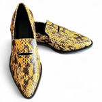 Rebecca Minkoff Rebecca Minkov women’s Pacey snake embossed turmeric loafers size 8 1/2 Photo 0