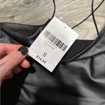 Forever 21  Black Faux Leather Bodysuit S NWT Photo 2