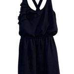 Eyelash Couture Women's S Blue Ruffle Cross-Back Sleeveless Short Dress Casual Photo 1