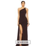 Lovers + Friends Sabrina Gown in Espresso Brown Photo 2