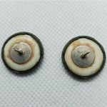 Vintage Flower Button Earrings White Photo 2