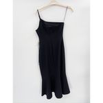Likely  Midi Fina Black One Shoulder Mermaid Cocktail Dress Size 2 NWT Photo 4