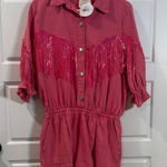 Fantastic Fawn  tassel denim romper medium NWT Photo 0