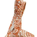 Midnight sky Womens Boho Floral Print Cropped Tank Rust Orange & White Sz L Photo 7