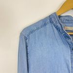 Kate Hill  Denim Chambray Button Down Top Photo 3